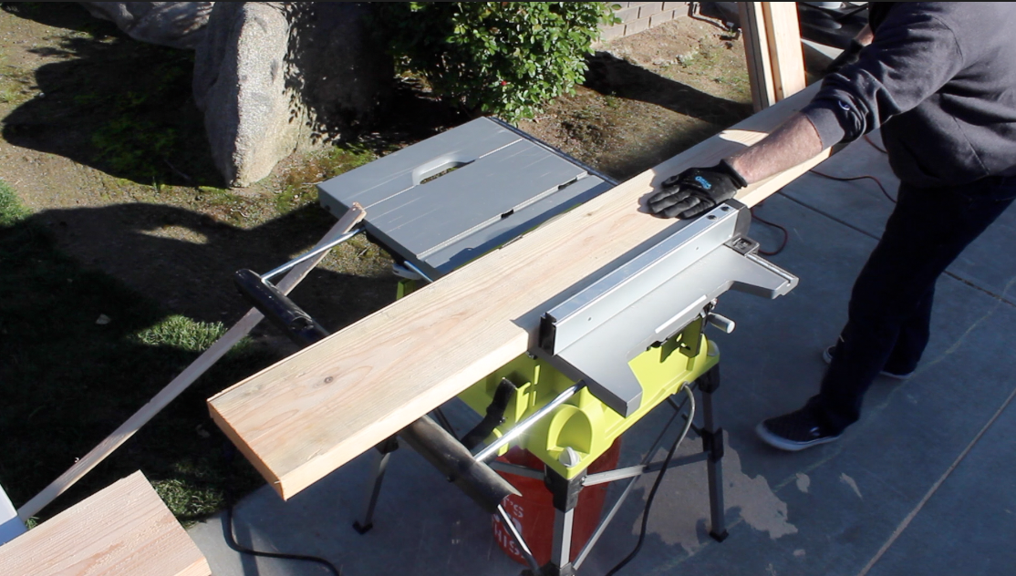 cutting 2 by 6 boards for dining table top