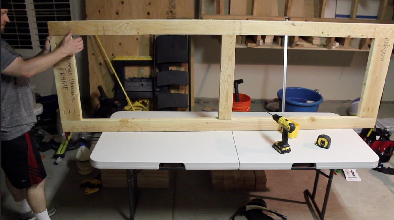assembling workbench frame