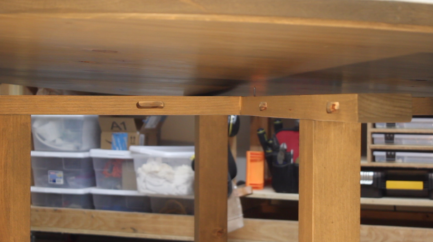 attaching table top to base