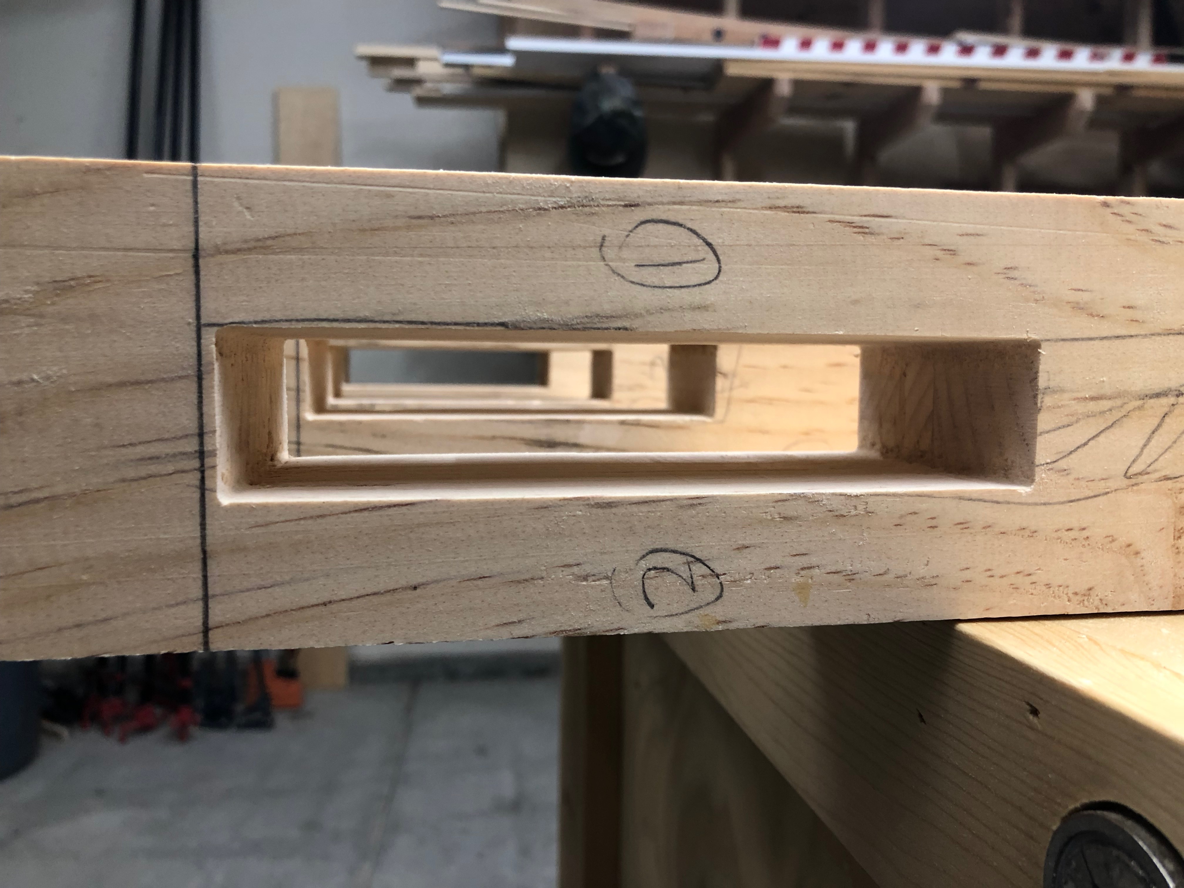 mortises for table legs