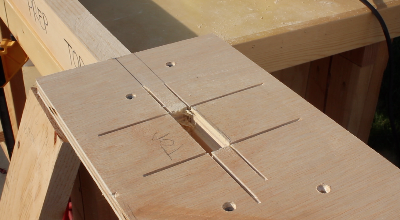 mortise jig used on top stretcher