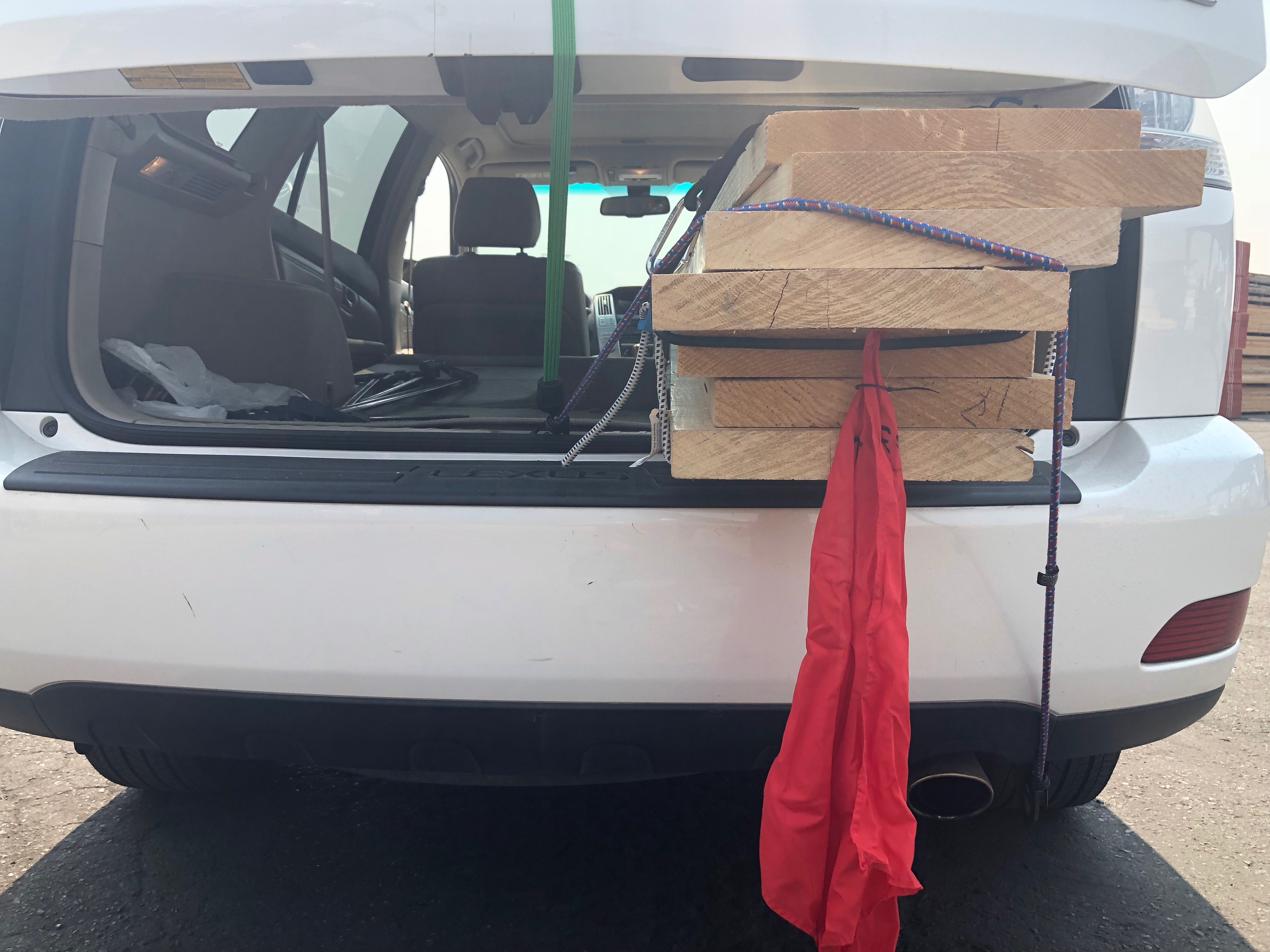 Picking up Lumber at local lumber supplier